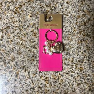 Juicy Couture Gold and Pink Heart Key Holder